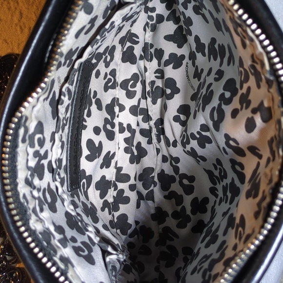 Rebecca Minkoff Black Genuine Leather Crossbody Bag W/ Silver Tone Hardware $55 - Picture 6 of 7